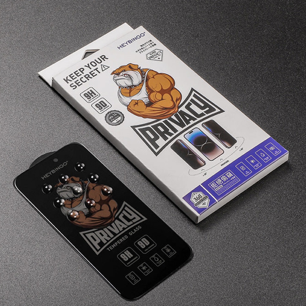 Folie Privacy Pentru Apple iPhone XR HEYBINGO, din Sticla Securizata Duritate 9H