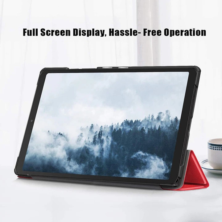 Husa tableta din piele pentru Apple iPad Pro 11 (2024), Protectie Completa, Functie de Stand, Rosu