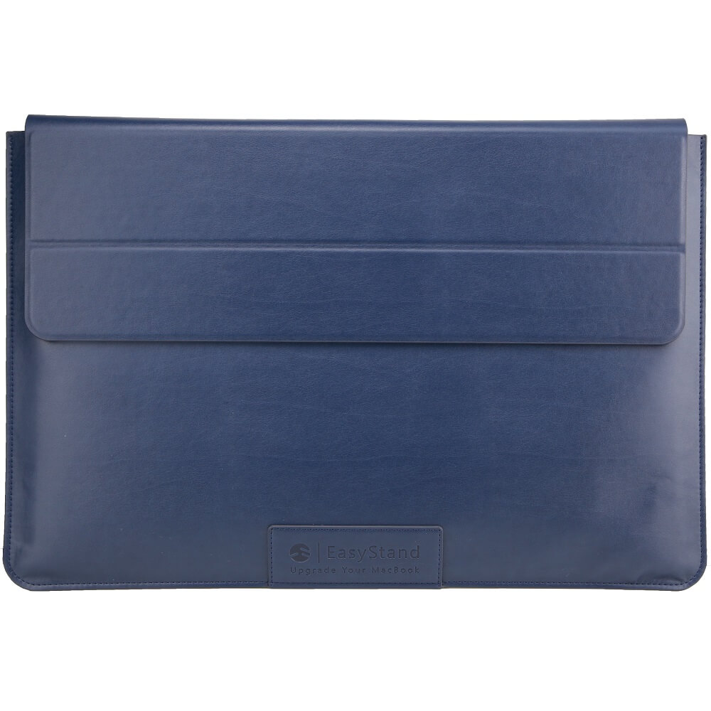 Husa din piele cu suport pentru MacBook Pro 13, MacBook Air 13, SwitchEasy EasyStand (albastru)