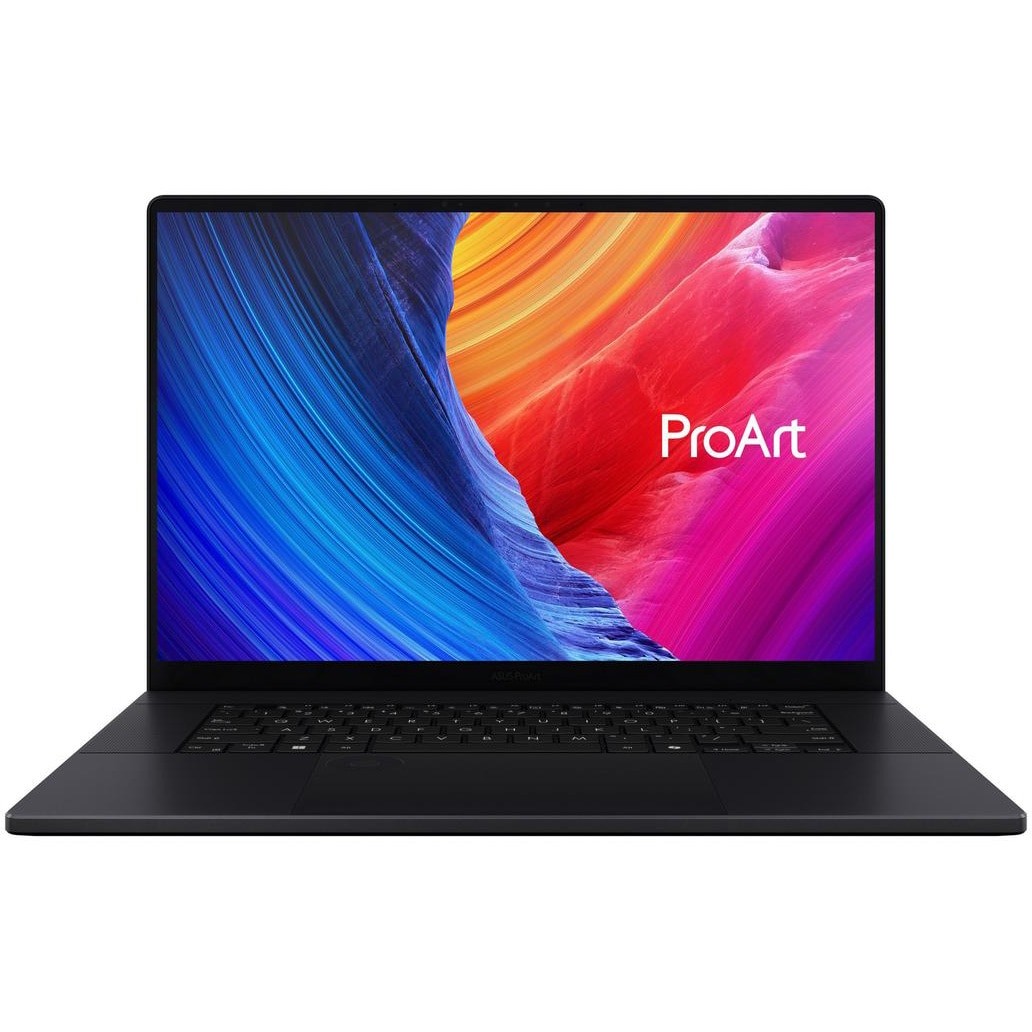 Laptop ASUS ProArt P16 H7606WP cu procesor AMD Ryzen™ AI 9 HX 370 pana la 5.1GHz, 16'', 3K, OLED, 120Hz, Touch, 64GB LPDDR5X RAM, 1TB SSD, NVIDIA® GeForce RTX™ 5070 8GB GDDR7, Windows 11 Pro, Nano Black