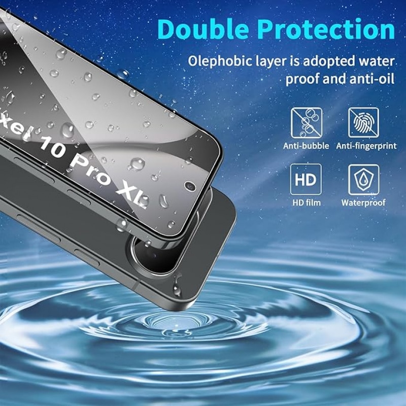 Set 2 folii sticla securizata ecran si 2 folii protectie lentila camera, transparent, 0.18mm, 9H, compatibile cu Google Pixel 10 Pro XL