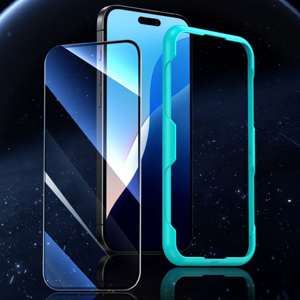 Set 2 folii protectie Case Friendly ESR Tempered Glass compatibil cu iPhone 16 Clear