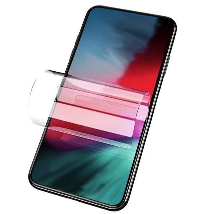 Folie de protectie ecran pentru Motorola Edge 70 Fusion, Silicon Hidrogel Regenerabil, Flexible Hydro-Crystal, Protectie Completa, Full Glue, Instalare Usoara, Aplicare Fara Bule, Transparent