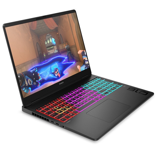 Laptop Gaming HP Omen 16-ak0014nn cu procesor AMD Ryzen™ AI 9 HX 375 pana la 5.1GHz, 16.0", 2.5K, 16GB DDR5 RAM, 1TB SSD, NVIDIA® GeForce RTX™ 5070 8GB GDDR7, Free DOS, Shadow Black