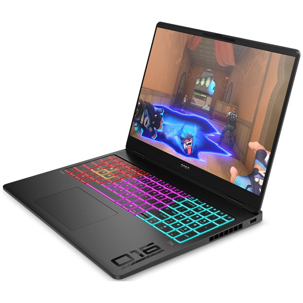 Laptop Gaming HP Omen 16-ak0014nn cu procesor AMD Ryzen™ AI 9 HX 375 pana la 5.1GHz, 16.0", 2.5K, 16GB DDR5 RAM, 1TB SSD, NVIDIA® GeForce RTX™ 5070 8GB GDDR7, Free DOS, Shadow Black