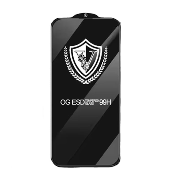 Folie Sticla Securizata, Flippy, compatibila cu Apple iPhone 16 Pro, Sticla, Super HD Glass, Anti-static, Margini Negre, 99H OG, Transparent