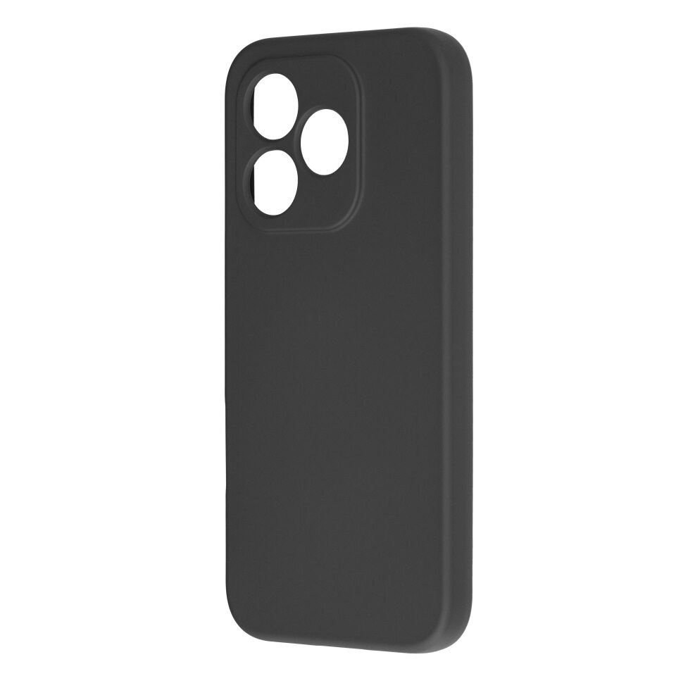 Husa pentru Honor 600 Lite din Silicon Catifelat, Antisoc, set cu sticker, SoftElegance, Negru