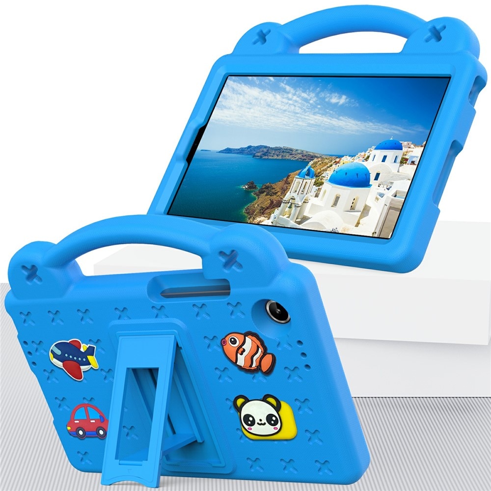 Husa tableta XGSM, Lenovo Tab One, modele vesele, albastra, cu suport