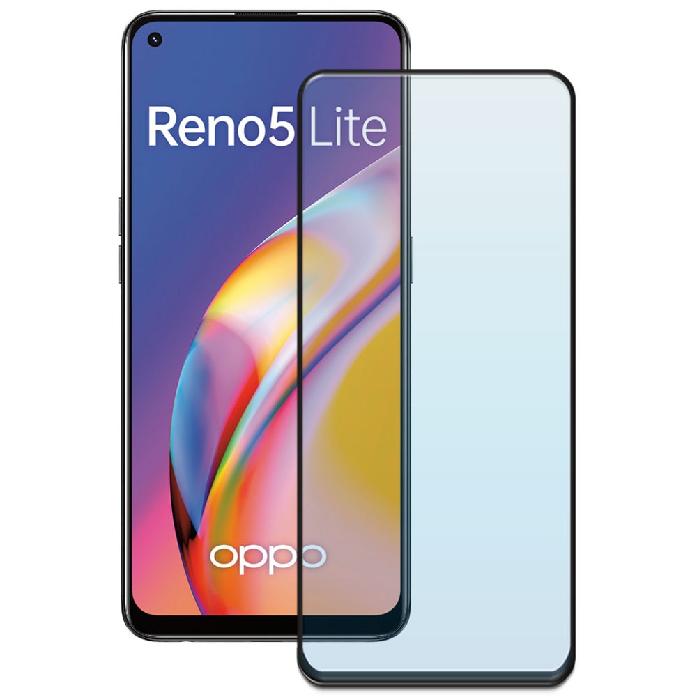 Folie din sticla securizata pentru Oppo Reno 5 Lite, HAMSTERBOX Glass Shield, Protectie completa ecran, Full face, Aplicare rapida, Case Friendly, Transparenta