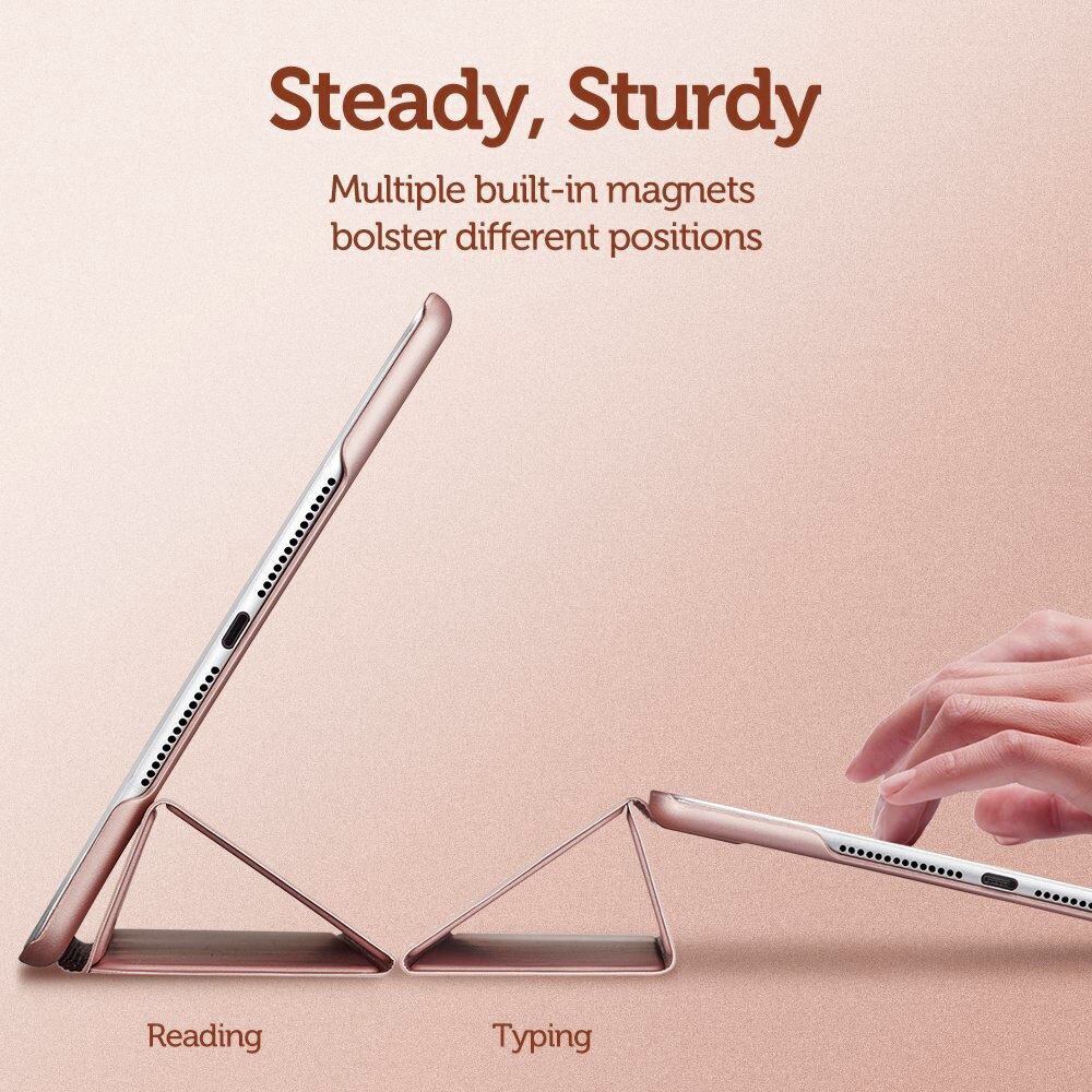 Husa Tableta Apple iPad 9.7" 2/3/4Th Generation IPad Air 2/3/4 ofera protectie Lux Rose + Inel