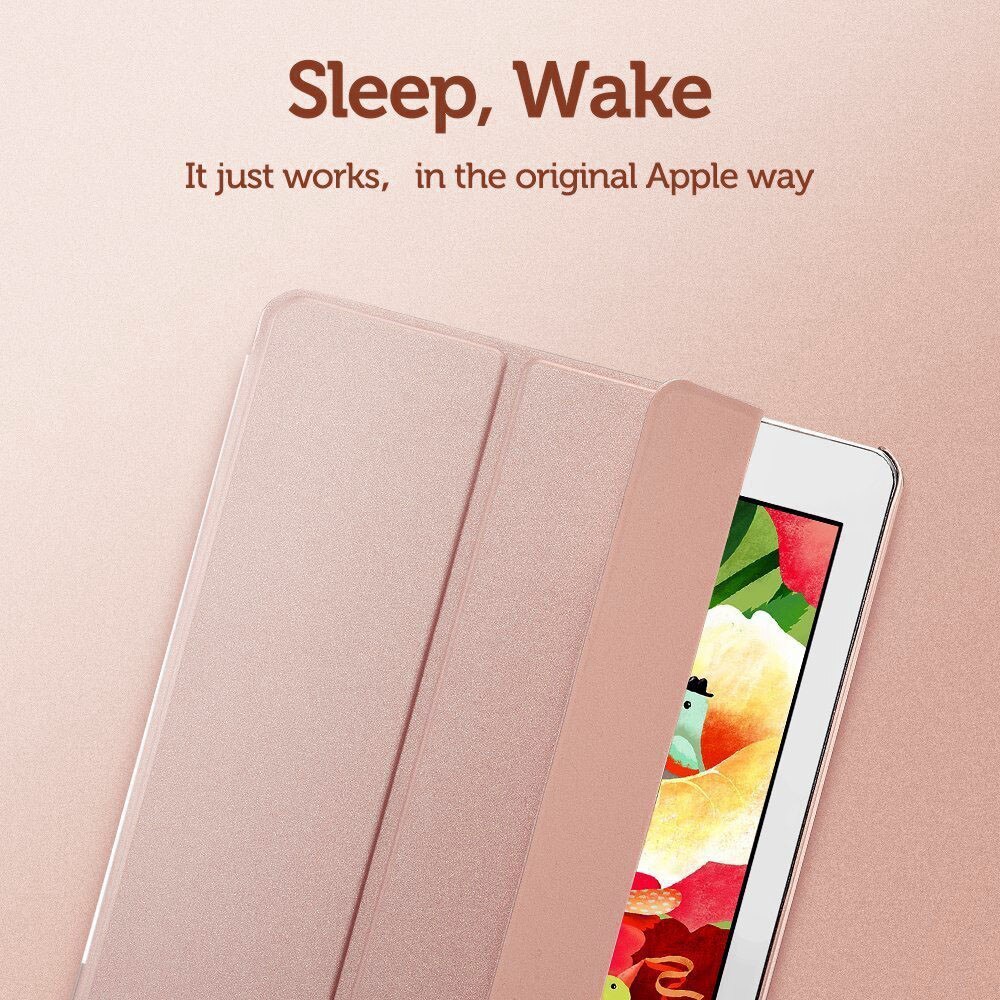 Husa Tableta Apple iPad 9.7" 2/3/4Th Generation IPad Air 2/3/4 ofera protectie Lux Rose + Inel