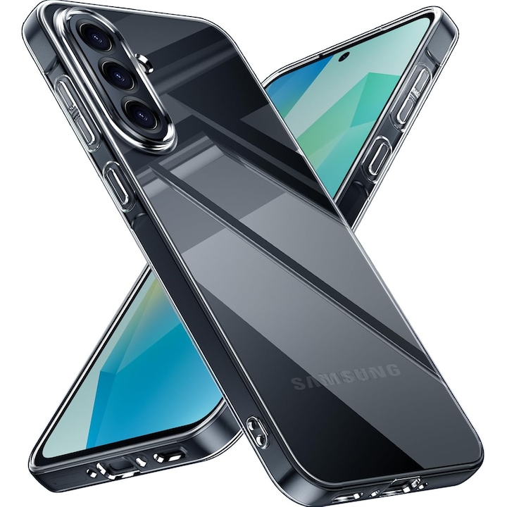 Husa pentru Samsung Galaxy A57 5G, Anti-Shock 1.5mm, cu protectie lentile, transparenta