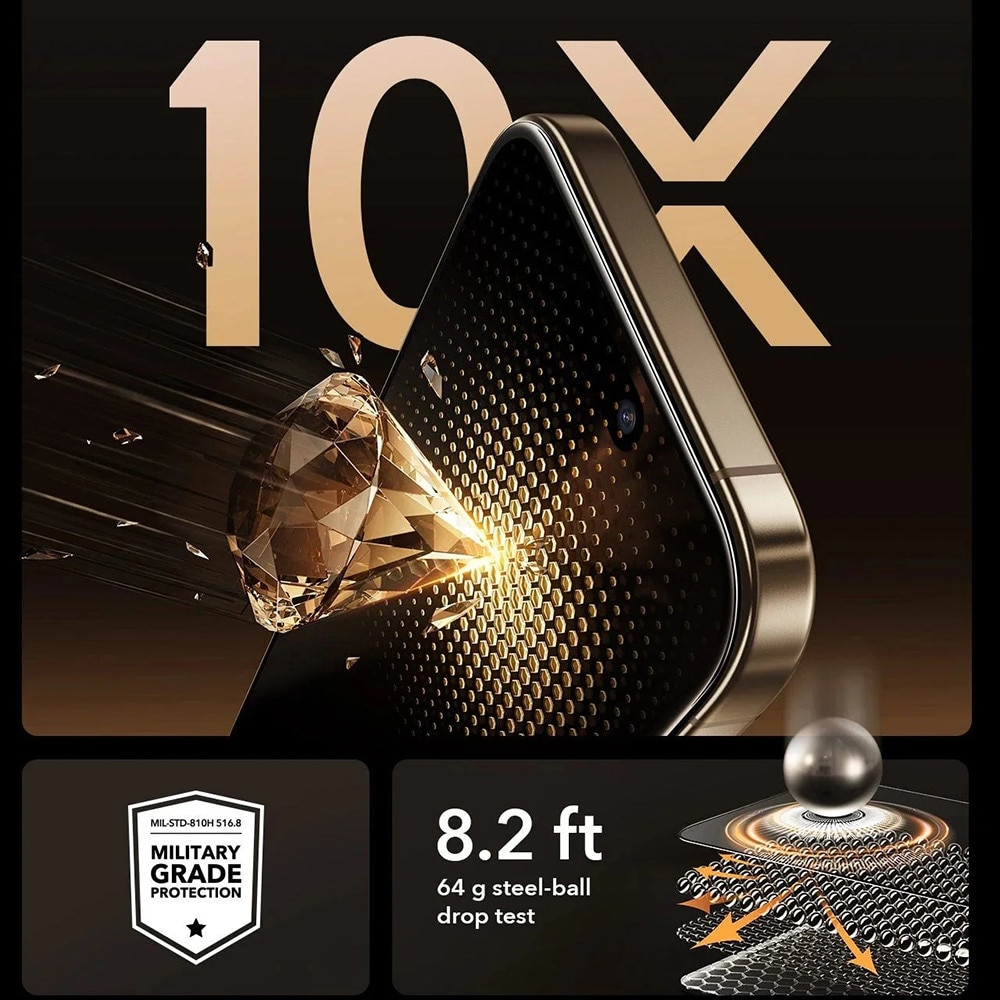 Folie pentru iPhone 17 Pro Max (set 3) - ESR Corning Corning Gorilla Glass UltraFita„¢ - Clear