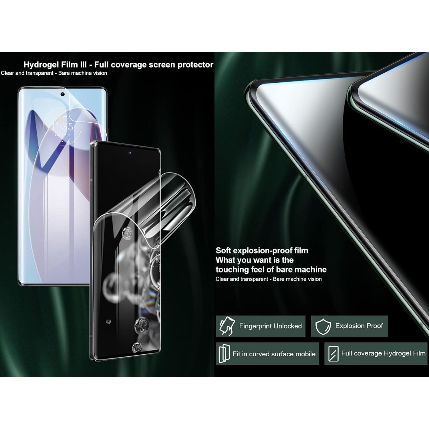 Folie Display Transparenta pentru Samsung Galaxy S22, protectie Infinity Enterprise pentru ecran telefon Fata din Hydrogel, Flexibil, lipire Completa, Silicon, Set complet pentru Instalare rapida