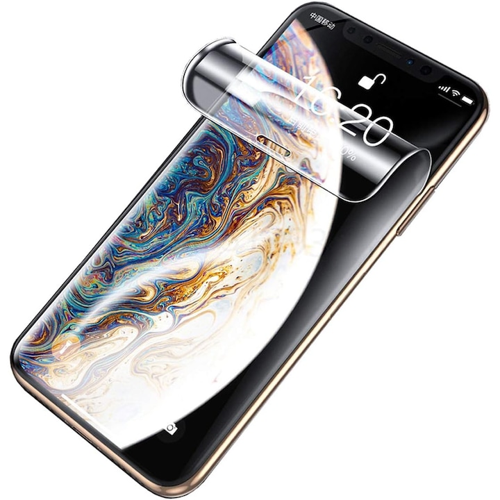 Folie Display Transparenta pentru Samsung Galaxy S22, protectie Infinity Enterprise pentru ecran telefon Fata din Hydrogel, Flexibil, lipire Completa, Silicon, Set complet pentru Instalare rapida