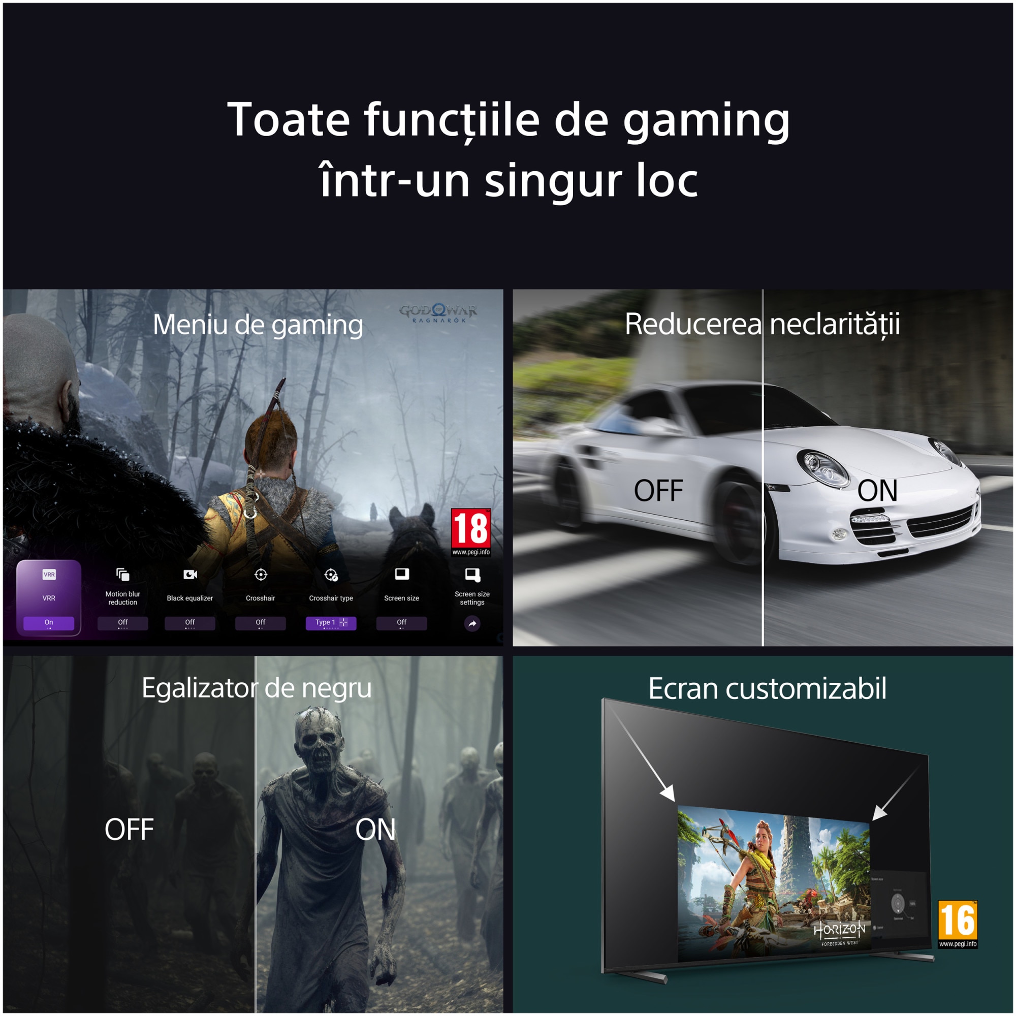 RESIGILAT: Televizor Sony BRAVIA 7 QLED XR l Mini LED 65XR70, 164 cm, Smart Google TV, 4K Ultra HD, 100 Hz, Clasa D