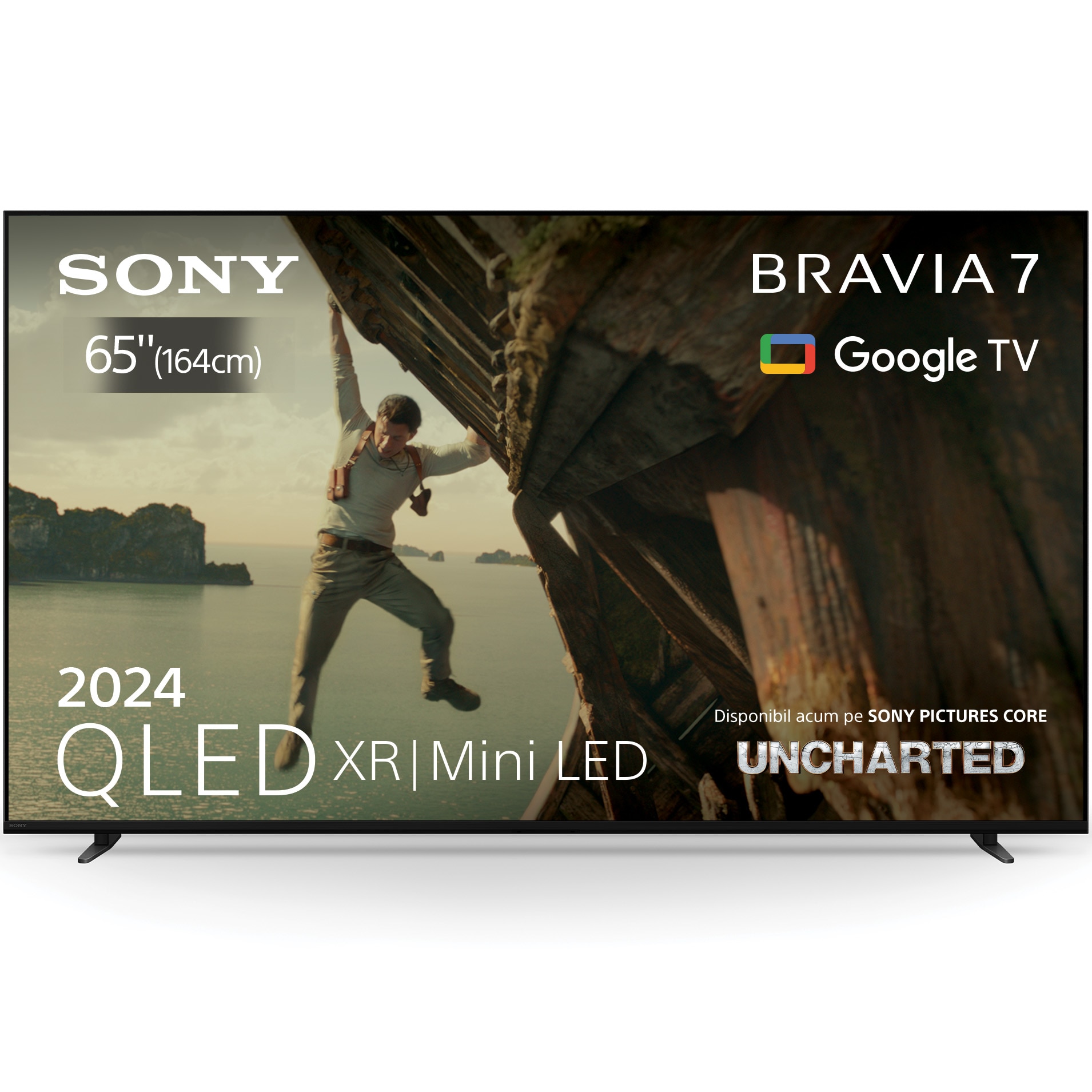 RESIGILAT: Televizor Sony BRAVIA 7 QLED XR l Mini LED 65XR70, 164 cm, Smart Google TV, 4K Ultra HD, 100 Hz, Clasa D