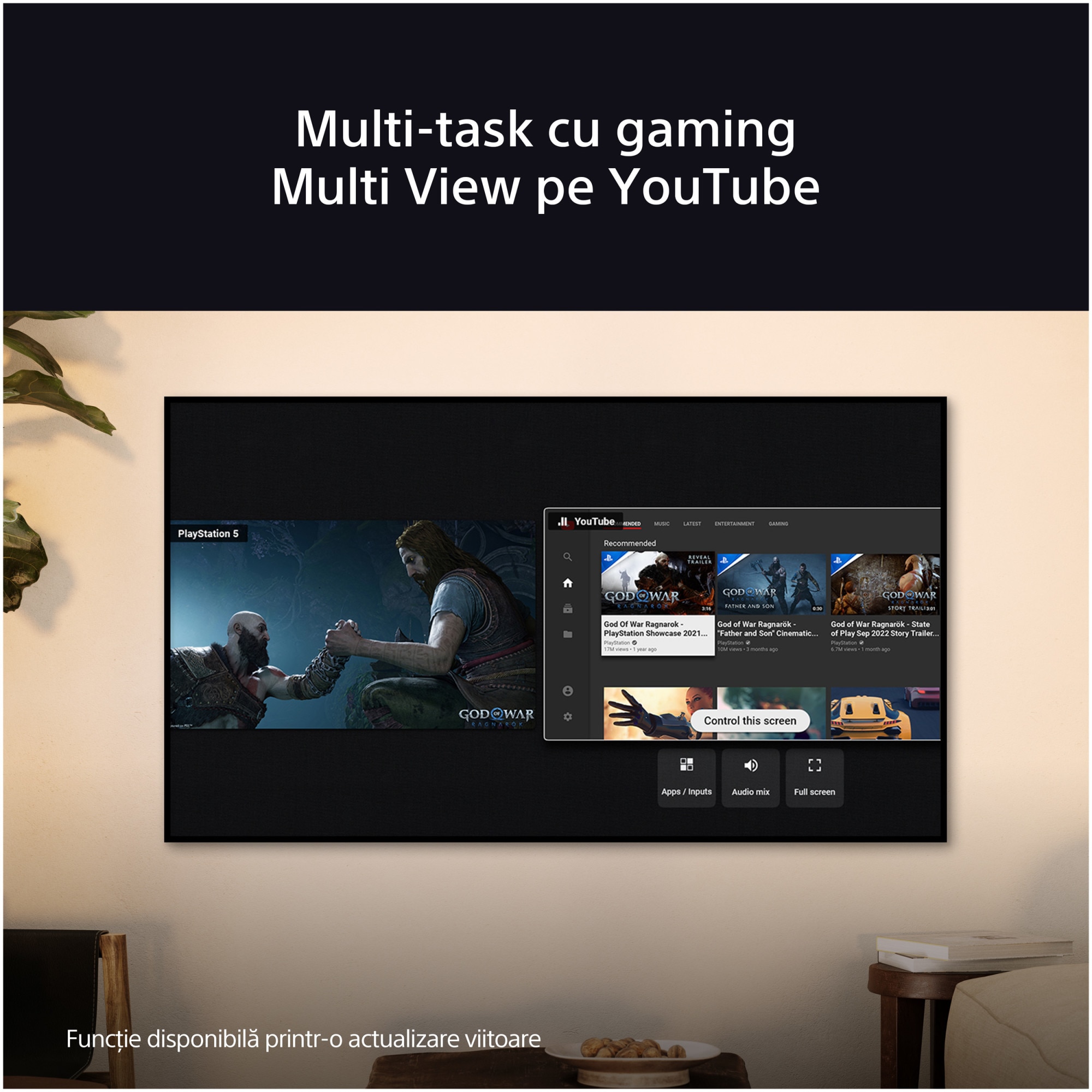 RESIGILAT: Televizor Sony BRAVIA 7 QLED XR l Mini LED 65XR70, 164 cm, Smart Google TV, 4K Ultra HD, 100 Hz, Clasa D