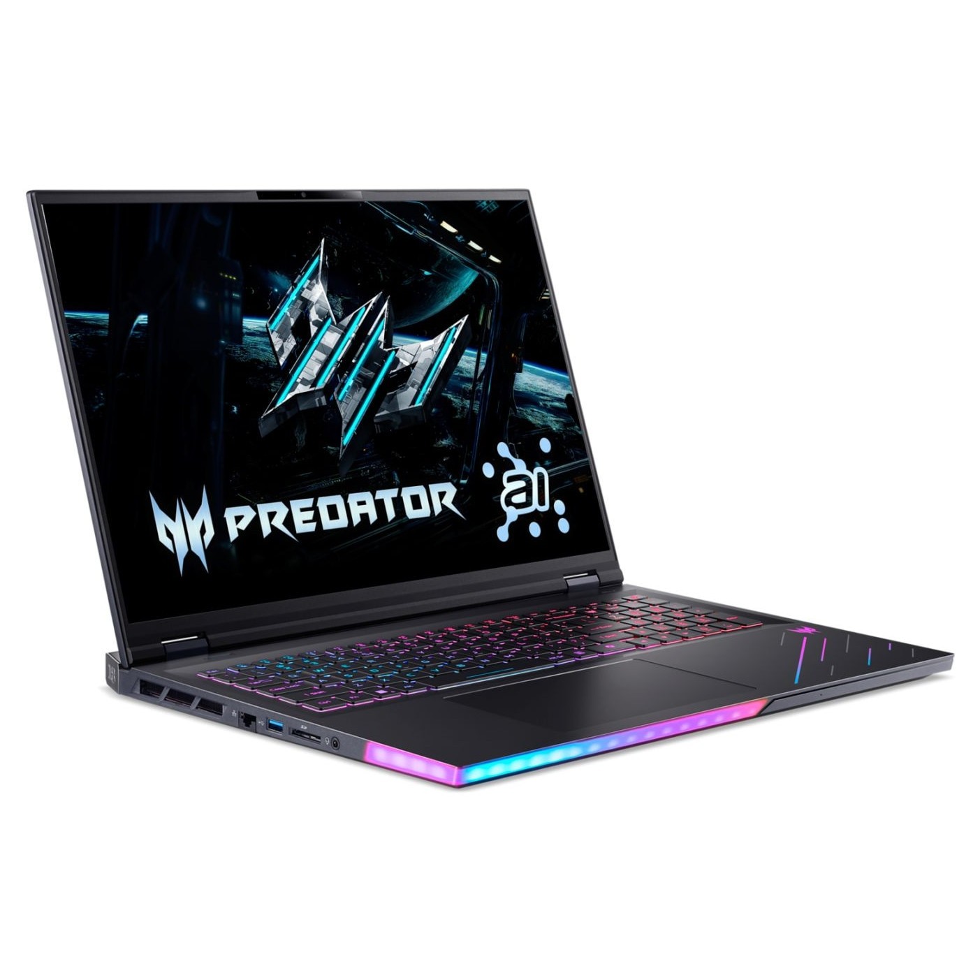 Laptop Acer Gaming 18" Predator Helios 18 AI PH18-73, WQXGA Mini LED 250Hz, Procesor Intel® Core™ Ultra 9 275HX (36M Cache, up to 5.40 GHz), 64GB DDR5, 2TB SSD, GeForce RTX 5080 16GB, Win 11 Pro, Abyssal Black