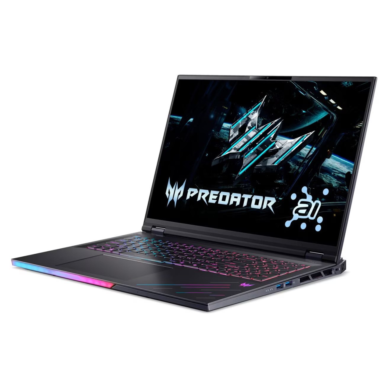Laptop Acer Gaming 18" Predator Helios 18 AI PH18-73, WQXGA Mini LED 250Hz, Procesor Intel® Core™ Ultra 9 275HX (36M Cache, up to 5.40 GHz), 64GB DDR5, 2TB SSD, GeForce RTX 5080 16GB, Win 11 Pro, Abyssal Black
