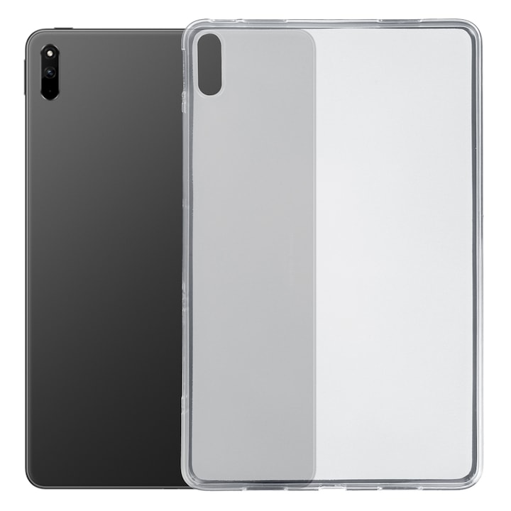 Husa tableta pentru Huawei MatePad 10.4 2022 / MatePad 5G, material TPU, design lucios, pliere inteligenta, protectie anti-zgarieturi, compatibil cu Huawei M-Pencil, transparent opac