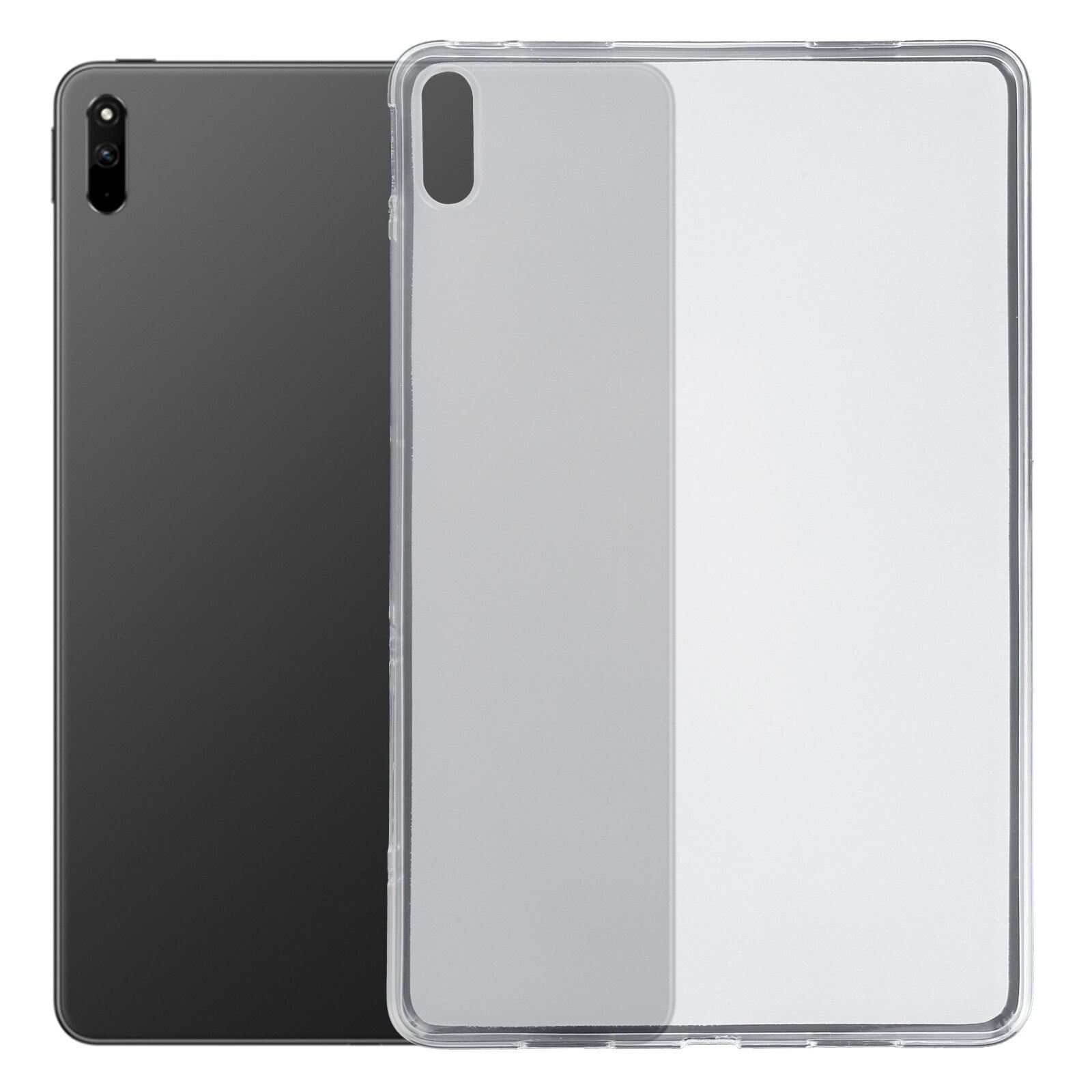 Husa tableta pentru Huawei MatePad 10.4 2022 / MatePad 5G, material TPU, design lucios, pliere inteligenta, protectie anti-zgarieturi, compatibil cu Huawei M-Pencil, transparent opac