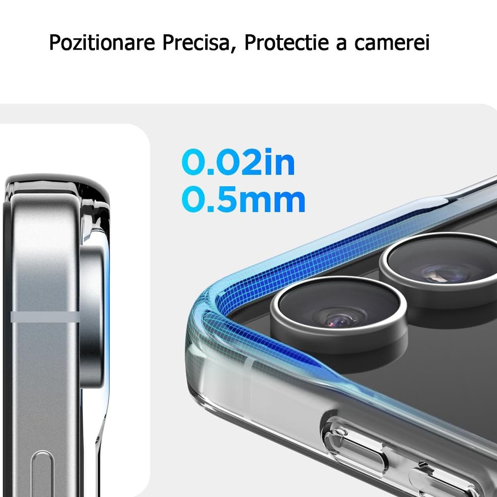 Husa telefon, GUIXUAN, compatibila Samsung Galaxy Z Flip 7 / Flip7, MagSafe, Policarbonat, Anti-zgarieturi, Transparent