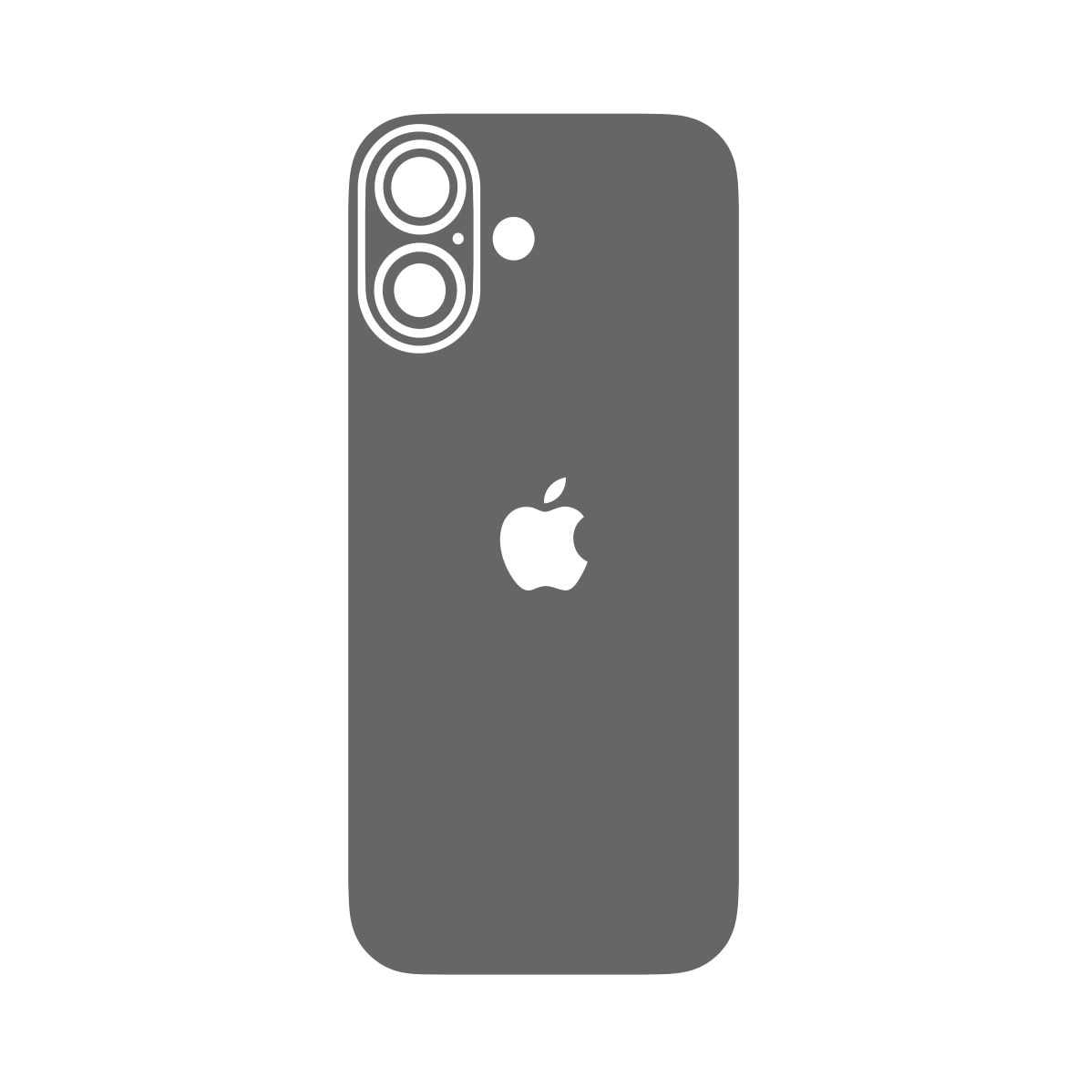 Folie iSkinz pentru Apple iPhone 17 - Camo Negru Black Shadow, Simple Cut, Skin Adeziv Full Cover, Protectie Carcasa Spate si Laterale