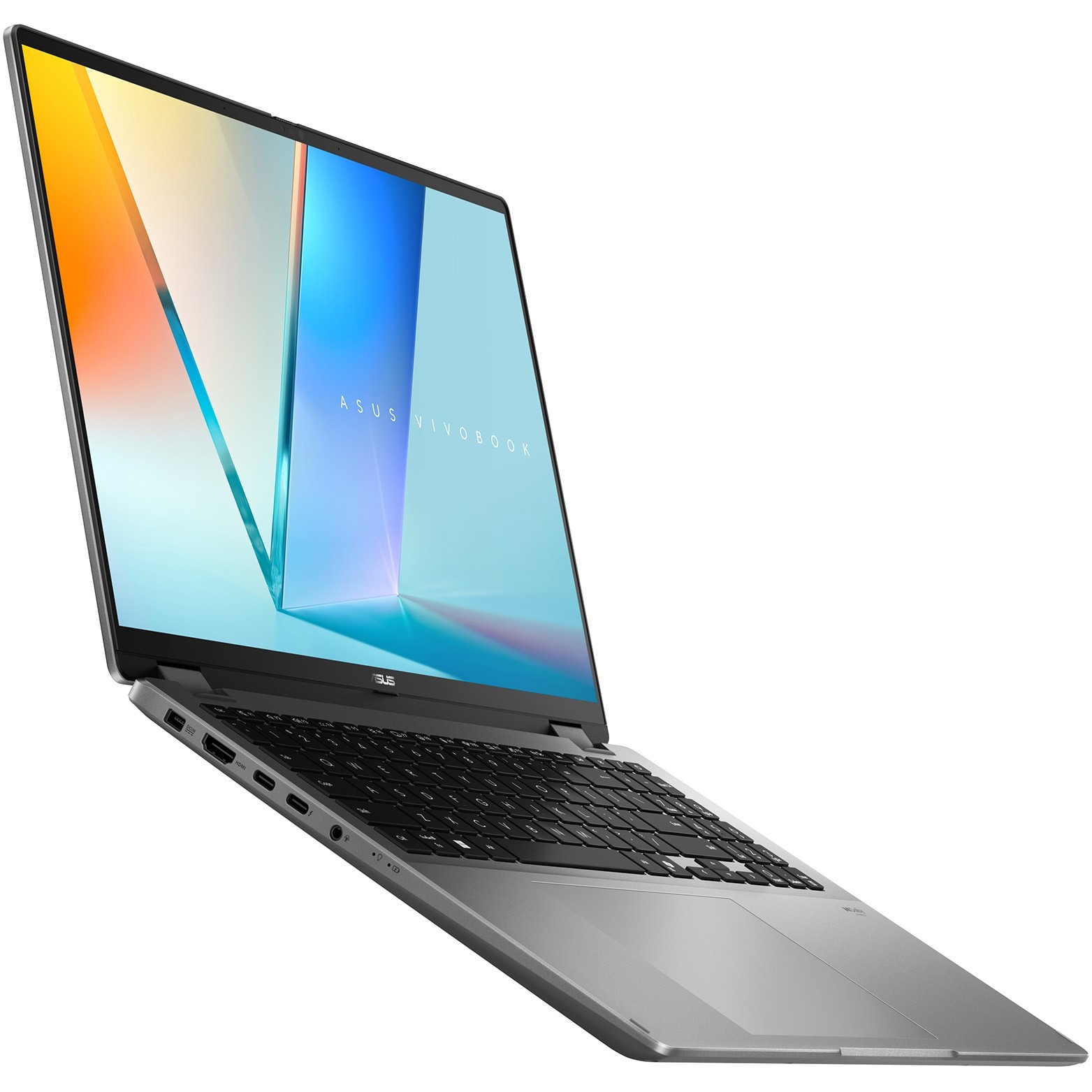 Laptop ASUS Vivobook 16 Flip TP3607SA cu procesor Intel® Core™ Ultra 5 226V pana la 4.5GHz, 16'', 3K, OLED, 120Hz, Touch, 16GB LPDDR5X RAM, 1TB SSD, Intel® Arc™ Graphics, Windows 11 Pro, Matte Gray