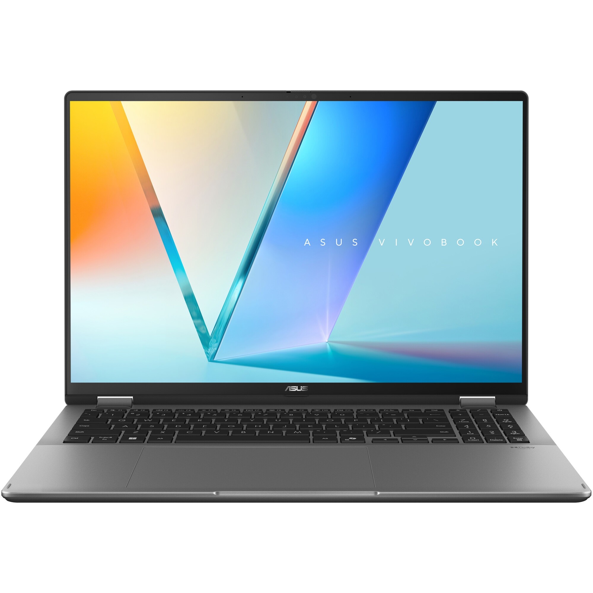 Laptop ASUS Vivobook 16 Flip TP3607SA cu procesor Intel® Core™ Ultra 5 226V pana la 4.5GHz, 16'', 3K, OLED, 120Hz, Touch, 16GB LPDDR5X RAM, 1TB SSD, Intel® Arc™ Graphics, Windows 11 Pro, Matte Gray