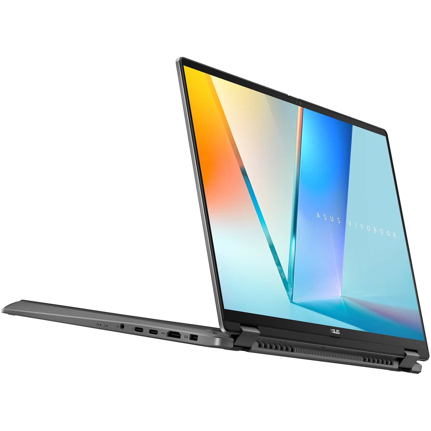 Laptop ASUS Vivobook 16 Flip TP3607SA cu procesor Intel® Core™ Ultra 5 226V pana la 4.5GHz, 16'', 3K, OLED, 120Hz, Touch, 16GB LPDDR5X RAM, 1TB SSD, Intel® Arc™ Graphics, Windows 11 Pro, Matte Gray