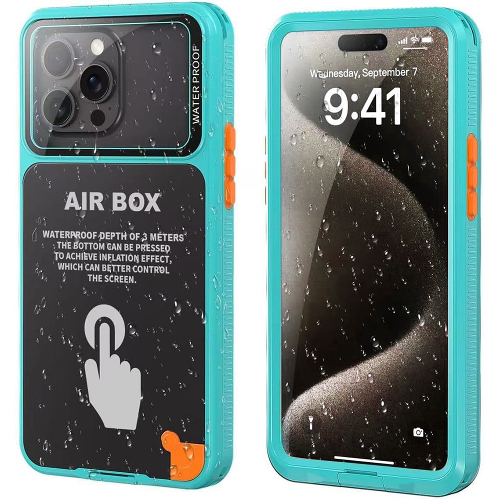 Husa pentru iPhone 12 Pro Max/13 Pro Max/14 Pro Max/ 15 Pro Max/16 Pro Max/15+/16+ - ShellBox AirBox Waterproof IP68 Case (6.7 inch) - Blue