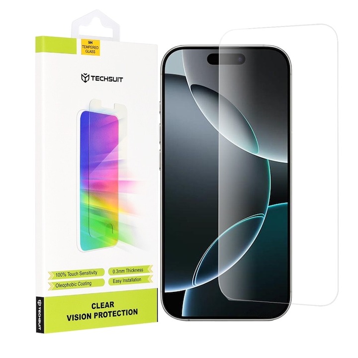 Folie telefon, Techsuit, Pentru iPhone 16 Pro Clear Vision, Transparent