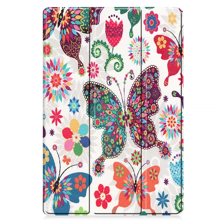 Husa tableta din piele pentru Apple iPad 11, Protectie Completa, Functie de Stand, Butterfly Design, Multicolor