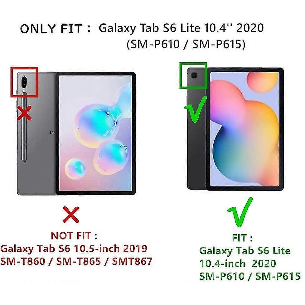 Carcasa cu tastatura pentru tableta Galaxy Tab S6 Lite 10.4 inch, cu touchpad, suport pentru stilou, design rotund, detasabil