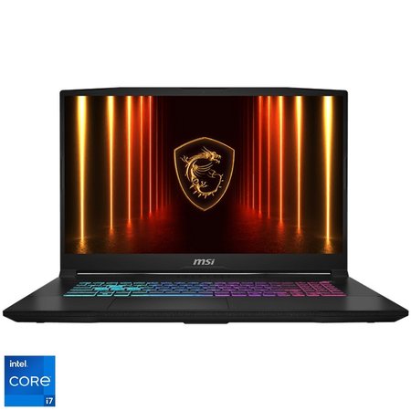 Laptop Gaming MSI Katana 17 HX B14WFK cu procesor Intel® Core i7-14650HX pana la 5.2GHz, 17.3", QHD, 240Hz, IPS, 16GB DDR5 RAM, 1TB SSD, NVIDIA GeForce RTX 5060 8GB GDDR7, No OS, Black