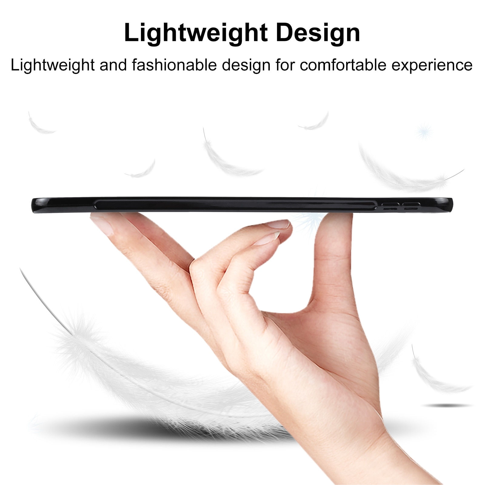 Husa tableta pentru Honor Pad X6 9.7 / Pad 6 / Pad X8 10.1, TPU, tip carte cu suport, inchidere magnetica, negru