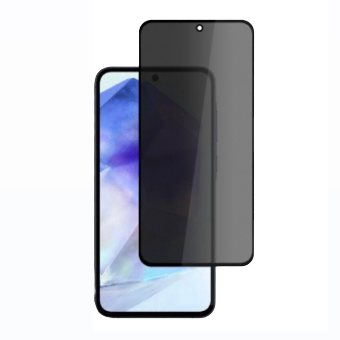 Folie sticla securizata privacy, compatibila cu Samsung Galaxy A55 5G, Full Glue
