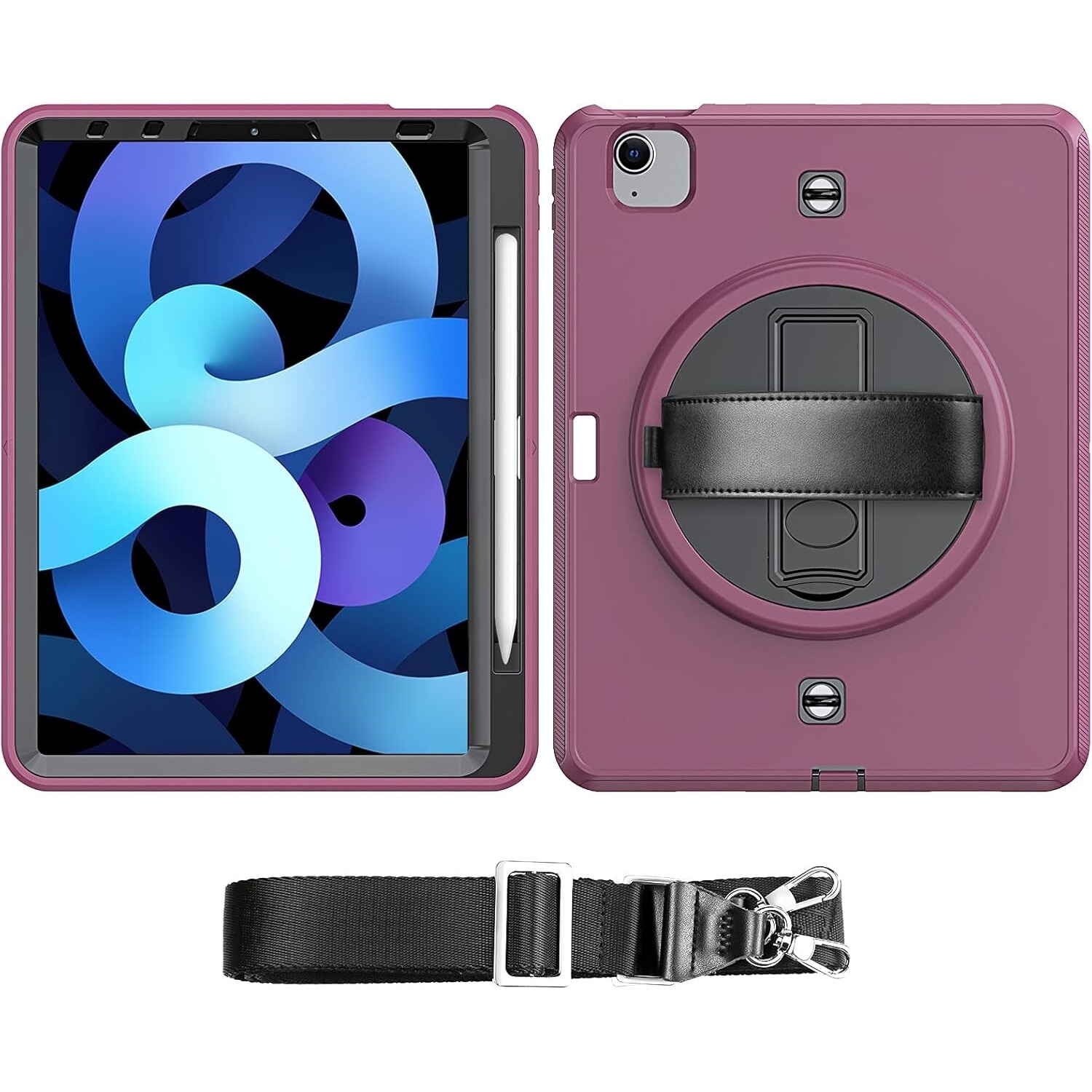 Husa iPad Air 5/4 10,9”/Pro 11, cu curea de umar, violet