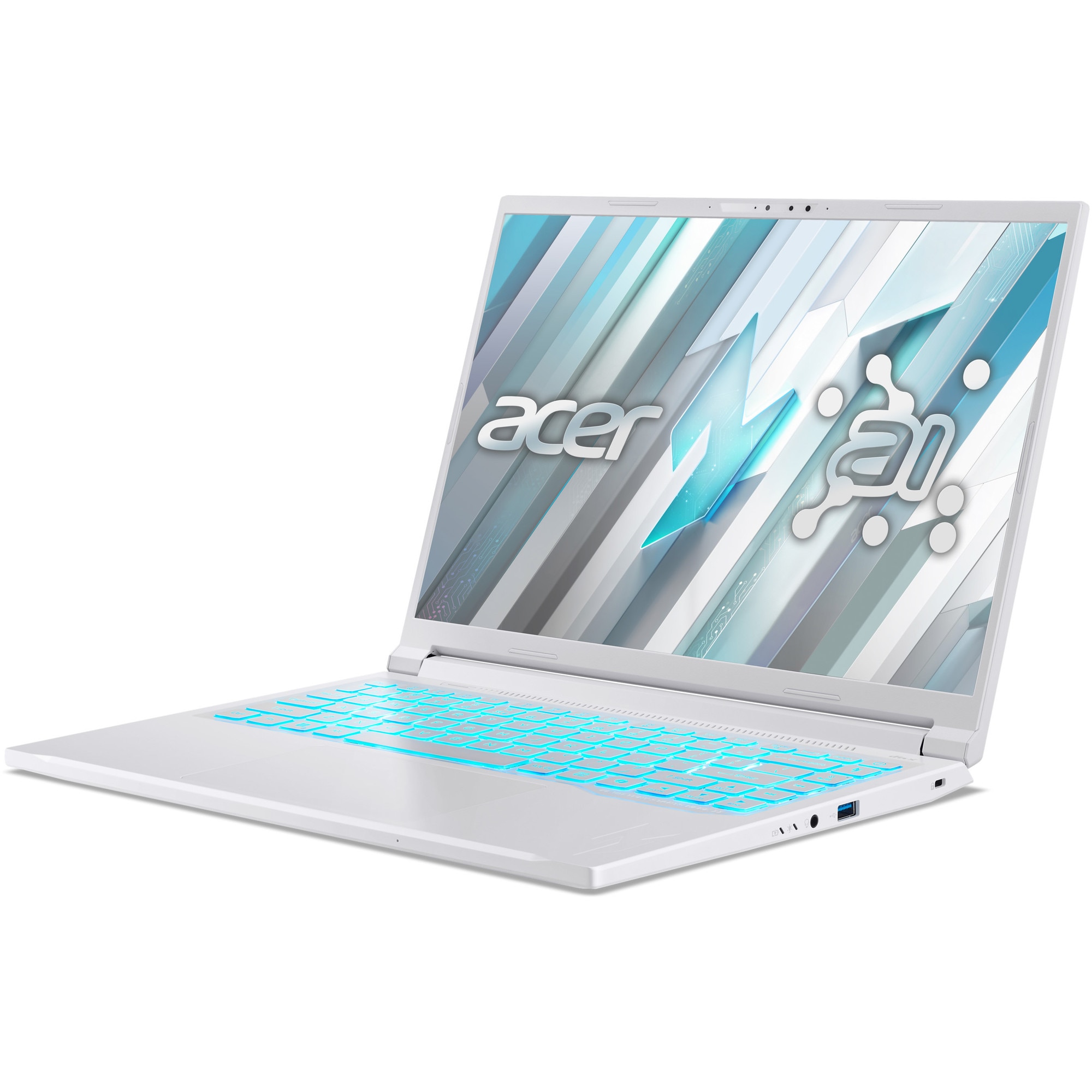 Laptop Gaming Acer Nitro V14 ANV14-62-R547 cu procesor AMD Ryzen™ AI 5 340 pana la 4.8GHz, 14.5, WUXGA, 120Hz, IPS, 16GB DDR5 RAM, 512GB SSD, NVIDIA® GeForce RTX™ 5050 8GB GDDR7, No OS, Pearl White