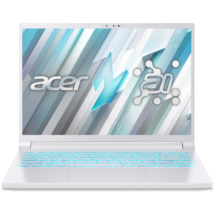 Laptop Gaming Acer Nitro V14 ANV14-62-R547 cu procesor AMD Ryzen™ AI 5 340 pana la 4.8GHz, 14.5, WUXGA, 120Hz, IPS, 16GB DDR5 RAM, 512GB SSD, NVIDIA® GeForce RTX™ 5050 8GB GDDR7, No OS, Pearl White