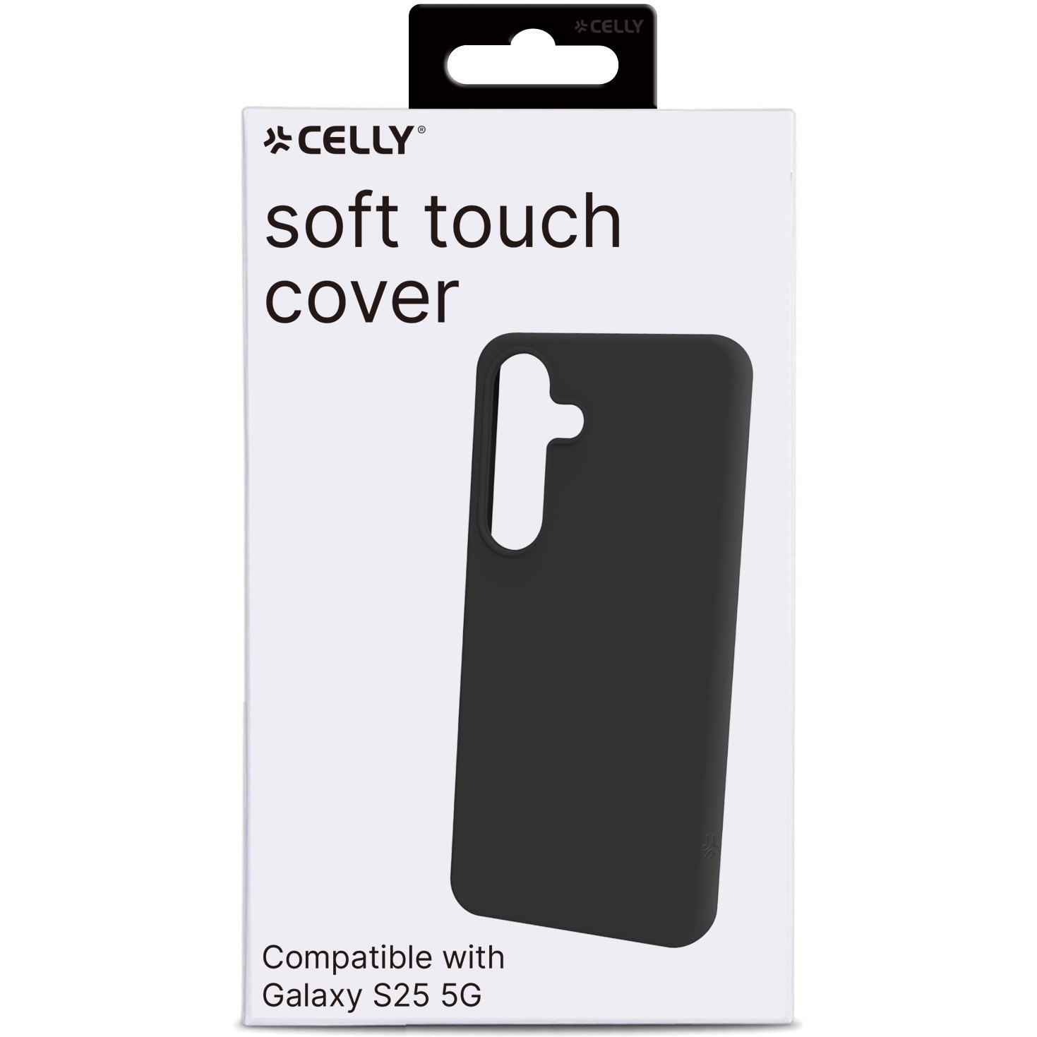 Husa de protectie Celly, Carcasa Silicon pentru Samsung Galaxy S25, Negru