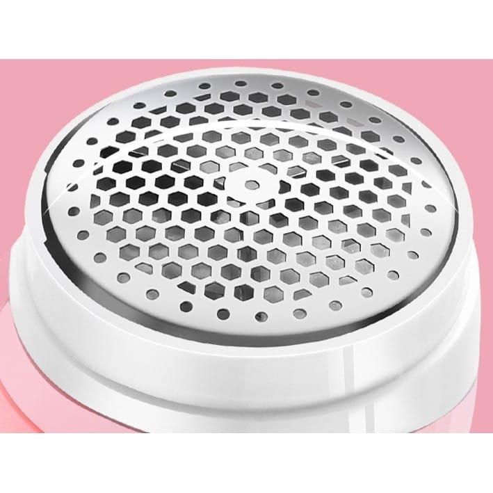 Aparat Pentru Curatat Scame, Par Si Praf, Pentru Diferite Tipuri De Material, Cu Lame Din Otel Inoxidabil, Incarcare Prin USB Type-C, Cu Perie De Curatare si Cablu USB Incluse, 13.5x9 cm, Roz