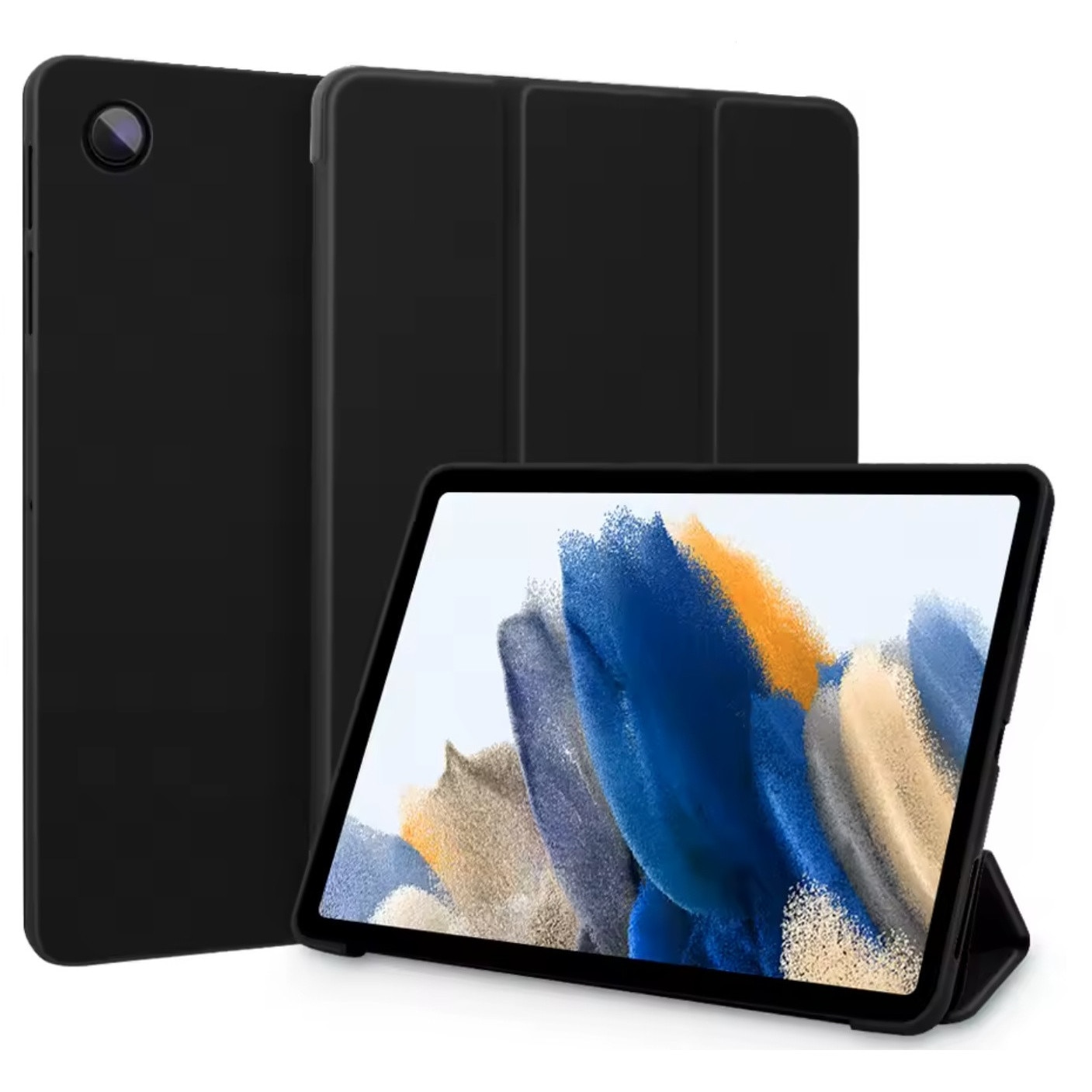 Husa flip pentru SAMSUNG GALAXY TAB A9+ PLUS 11 2023 2024, verde, design subtire, functie de suport