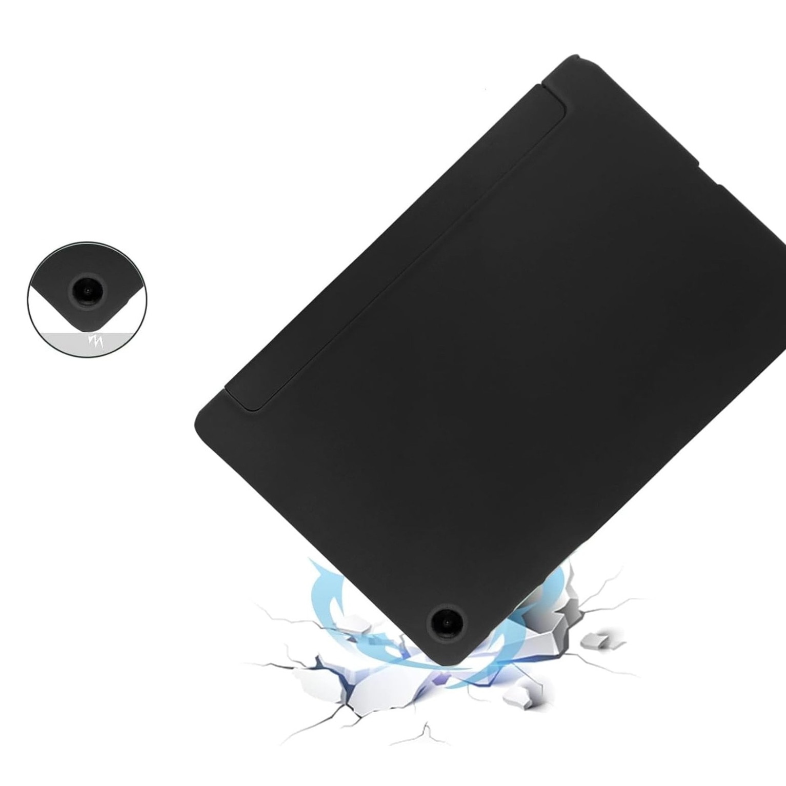 Husa flip pentru SAMSUNG GALAXY TAB A9+ PLUS 11 2023 2024, verde, design subtire, functie de suport
