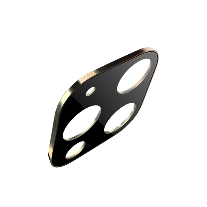 Folie de protectie Camera pentru Apple Iphone 12 Pro, Sticla Metalica Securizata FullHD Ultra Technology, Metal Lens Shield, Anti burst, 9H Handness Glass, Gold
