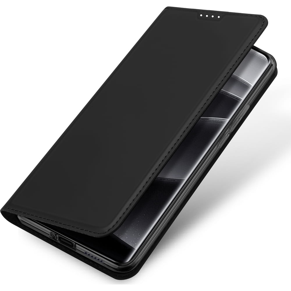 Etui portofel Dux Ducis Skin Pro pentru Xiaomi Redmi Note 14 Pro 5G, negru, cu functie stand, din piele ecologica, dimensiuni 15,81x7,20cm