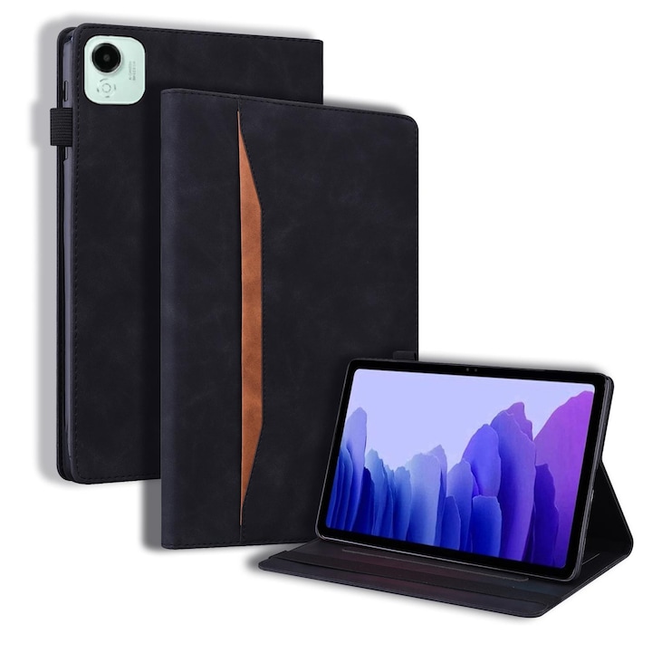 Husa tableta pentru Honor Pad X9a / X9 Pro, piele, design rezistent la socuri, negru
