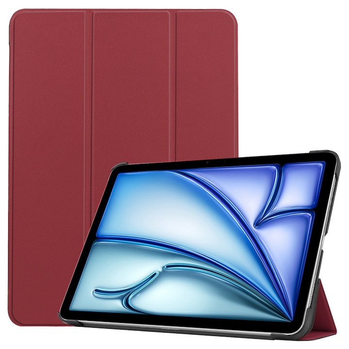 Husa pentru tabletă Comari EliteCover, protecție completă, design elegant tip carte, roșu, pentru iPad Air 13 (2024/2025/2026)