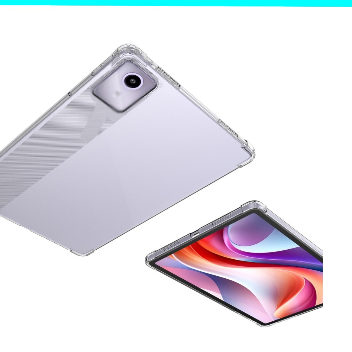 Husa Carcasa protectie pentru tableta, pentru lenovo Tab M11 11 inch 2024, pentru TB330FU, pentru TB331FC, Material TPU, flexibil, rezistent soc, rezistent uzura, rezistent cadere, usor si subtire, all-inclusive, capac spate DIY, transparent, 11 inch